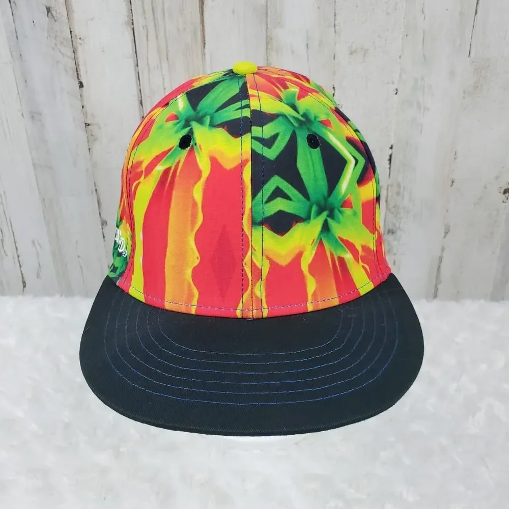 Jacobson Kings Island Tie Dye Snapback Cap Red Green OSFM